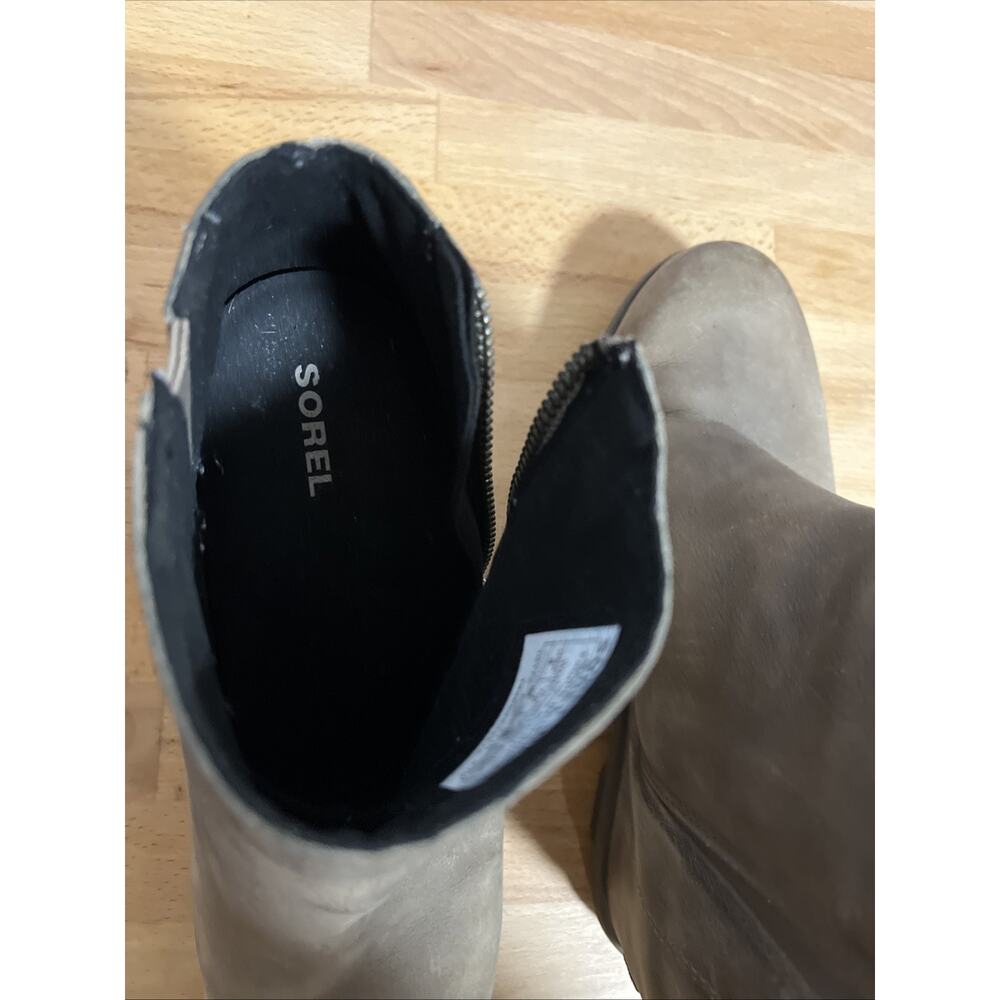 Sorel Boots Womens 9 Joan of Arctic II Wedge Brown Leather Booties - Picture 7 of 9